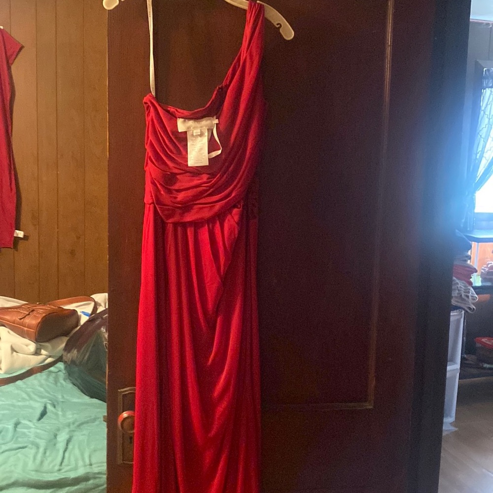 David’s bridal candy apple dress long I am